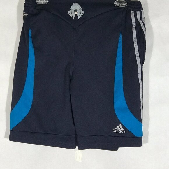 ADIDAS Athletic Blue Stripe Running Runner Track Workout Soccer Yoga Shorts - Picture 6 of 6